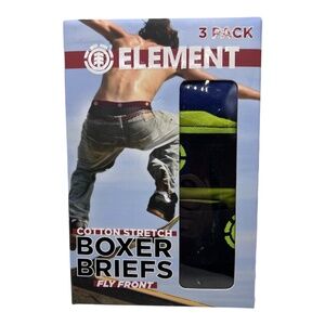 Element Cotton Stretch Men's Boxer Briefs With Fly Front